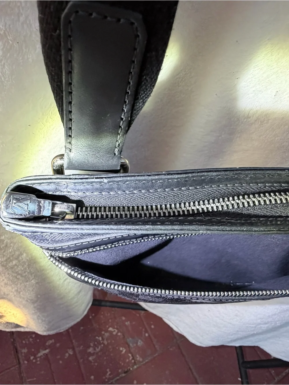Louis Vuitton Black Damier Crossbody Shoulder Bag
